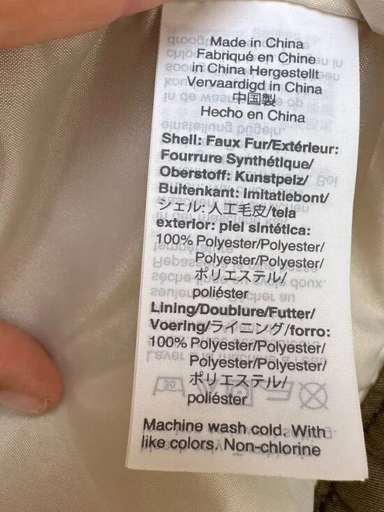 Madewell Sherpa Fleece Snap Jacket Womens Small Ivory Faux Shearling Coat - Picture 7 of 12